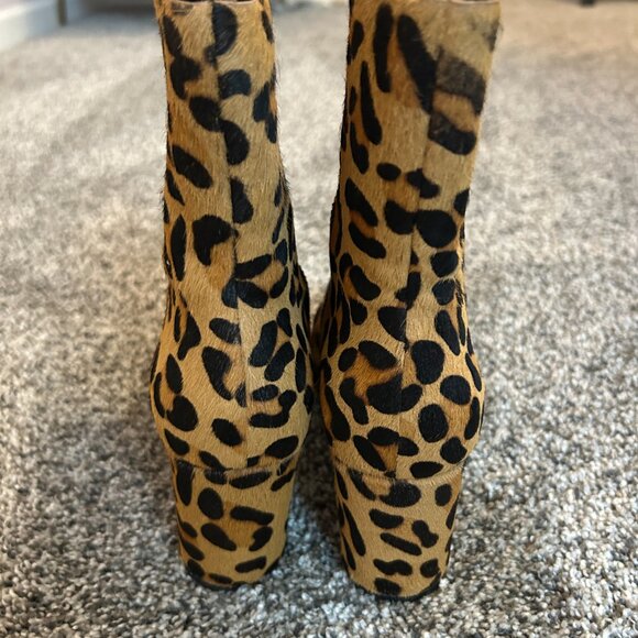 Banana Republic leopard block heel ankle boots, size 7 - Picture 7 of 9